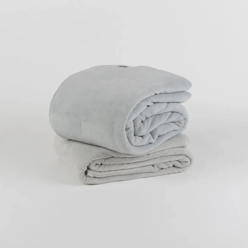 Plaids - Couverture DANTE, 200x220cm, gris - DILIOS