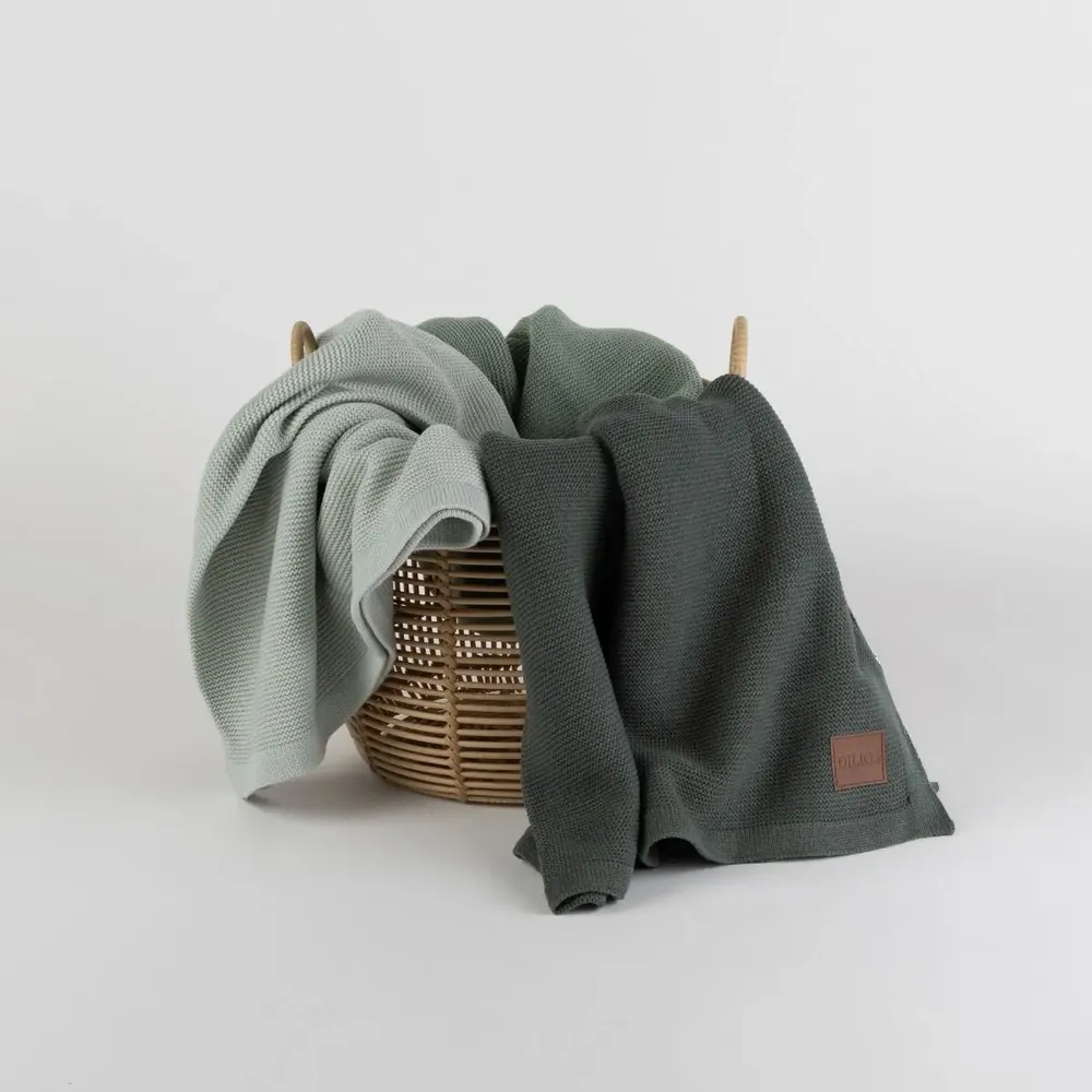 Plaids - Couverture AMELIA, 120x175cm, verte - DILIOS