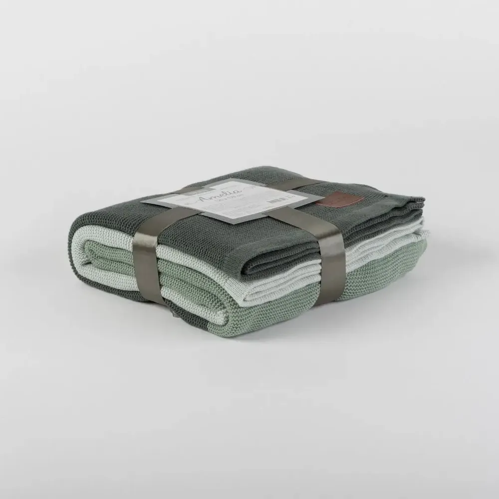 Plaids - Couverture AMELIA, 120x175cm, verte - DILIOS