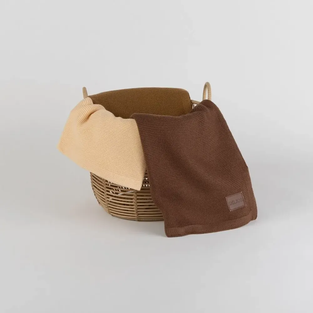 Plaids - Couverture AMELIA, 120x175cm, marron - DILIOS
