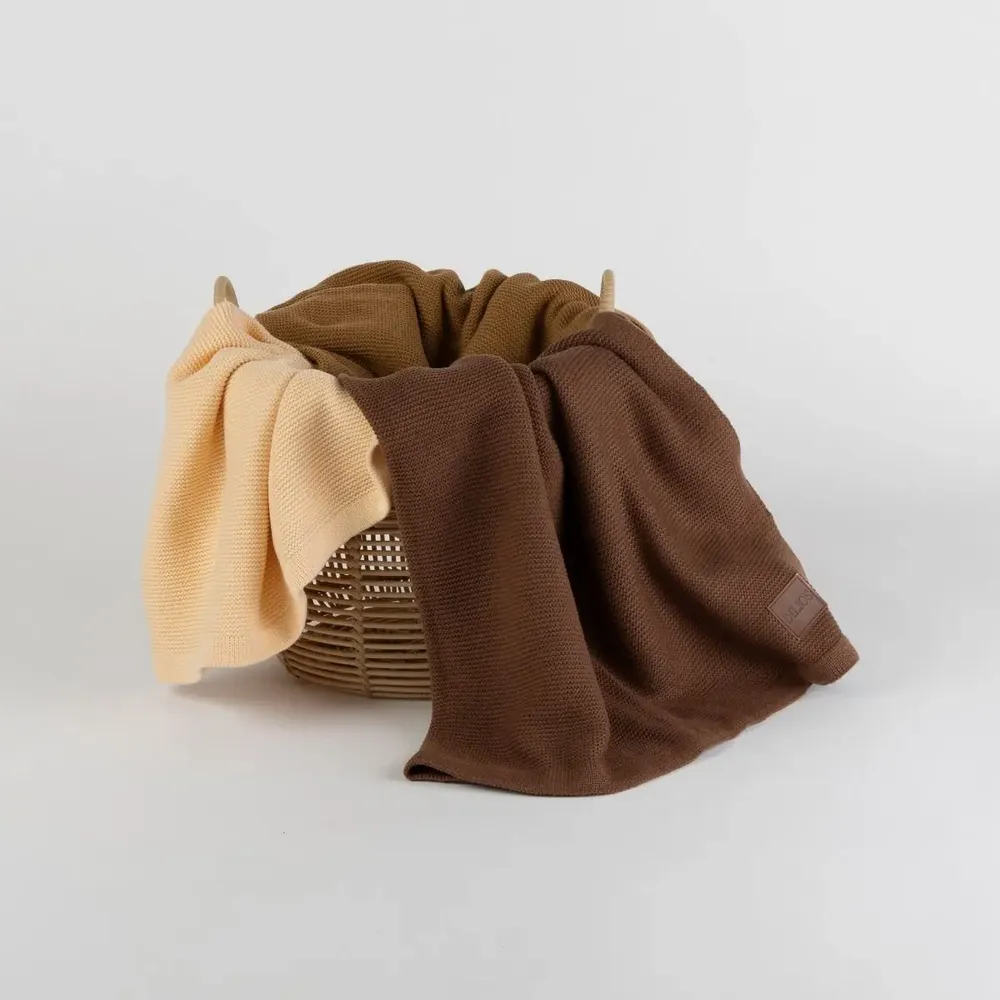 Plaids - Couverture AMELIA, 120x175cm, marron - DILIOS