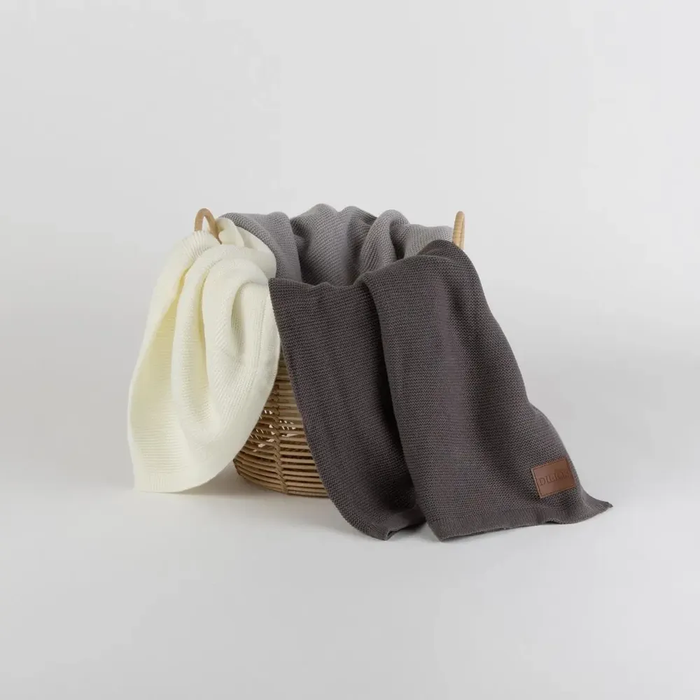 Plaids - Couverture AMELIA, 120x175cm, gris - DILIOS