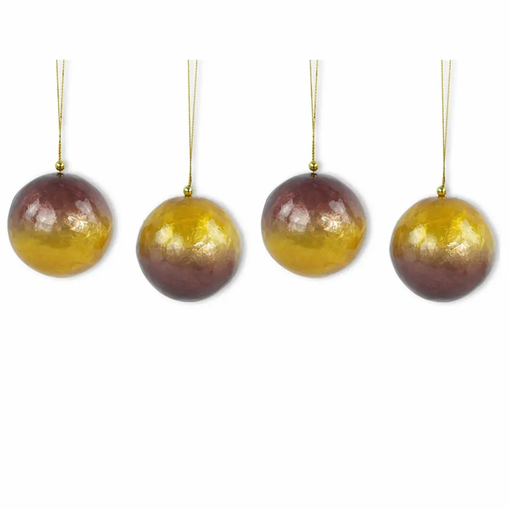 Other Christmas decorations - X-mas balls with overlapping colours set of 4 - KINTA