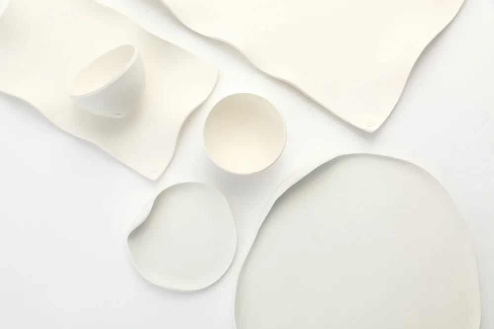 Everyday plates - [Yido Pottery] Sun Series, white porcelain - K-CERAMIC