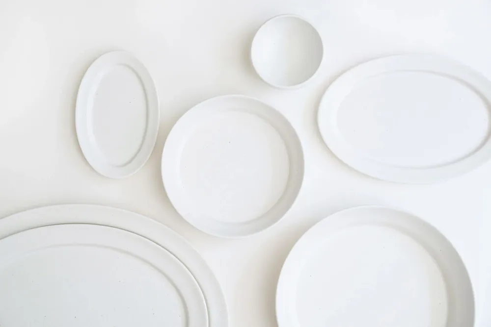 Everyday plates - [SOILBAKER] HANA Collection — White Porcelain - K-CERAMIC