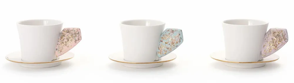Accessoires thé et café - [JIWOON] Coffee & tea set Série, porcelaine blanche, porcelaine coloré - JIWOON