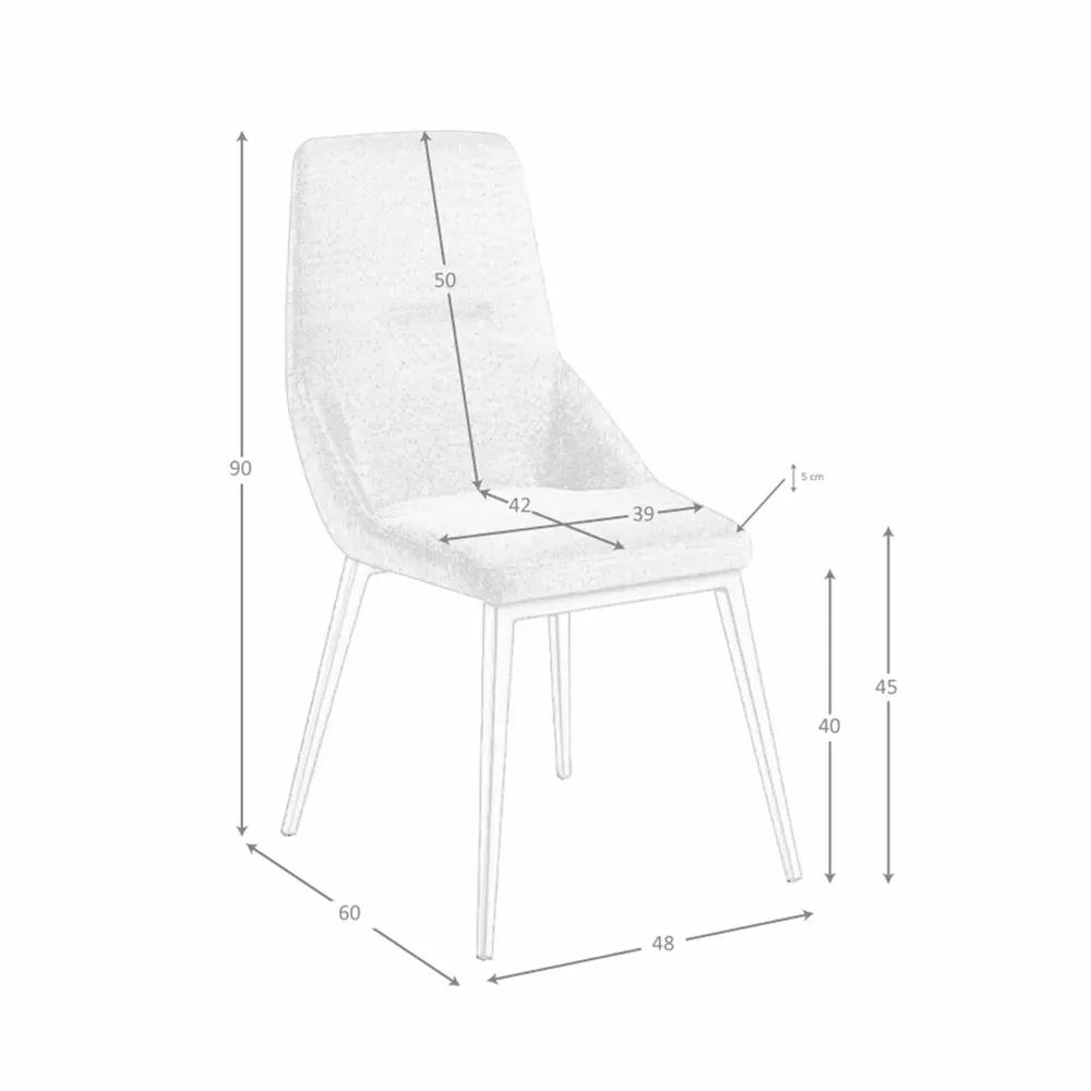 Chairs - Light grey fabric chair - ANGEL CERDÁ