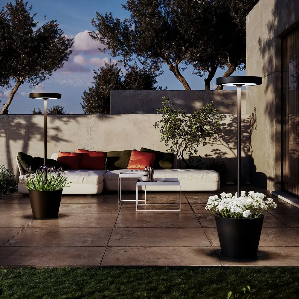 Lampadaires extérieurs - Poldina Reverso Solar L RF - ZAFFERANO