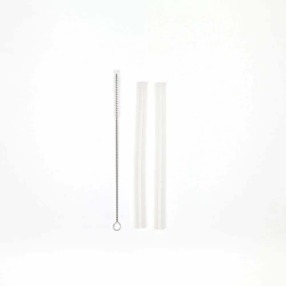 Repas pour enfant - Set de pailles réutilisables en silicone - EKOBO