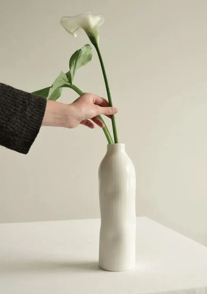 Vases - LIMOGES WHITE PORCELAIN BOTTLE - MAISON GALA