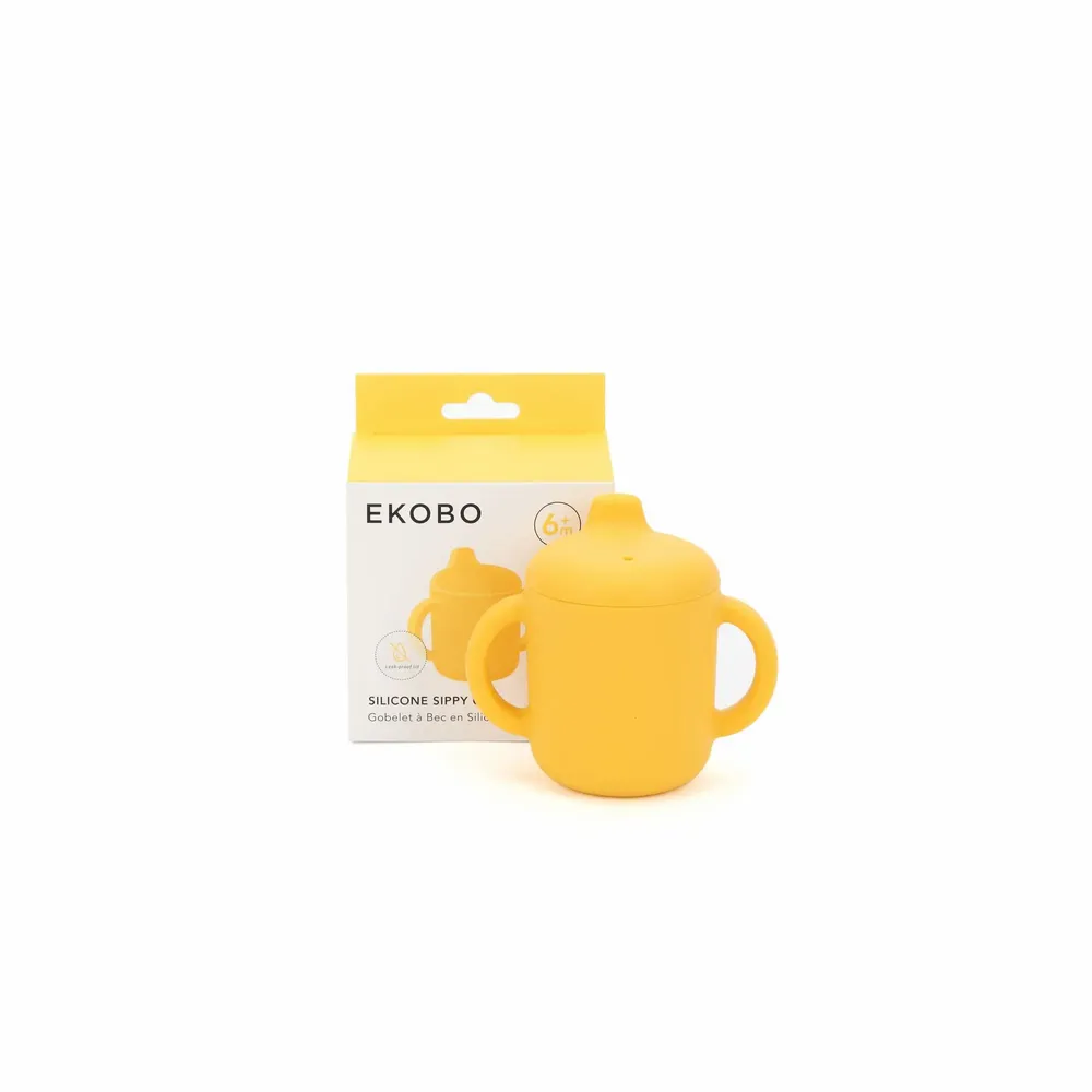 Repas pour enfant - Tasse à bec en silicone avec poignées - Mimosa - EKOBO