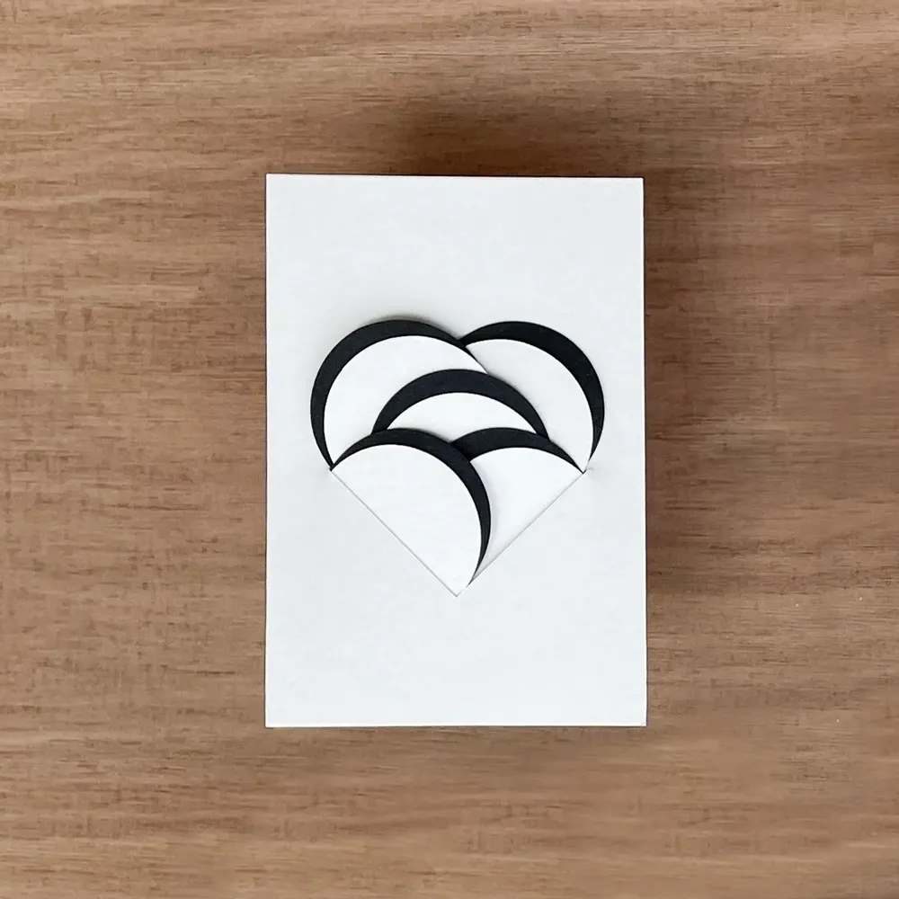Gifts - HEART Object Card OISO® - White - With frame - OISO