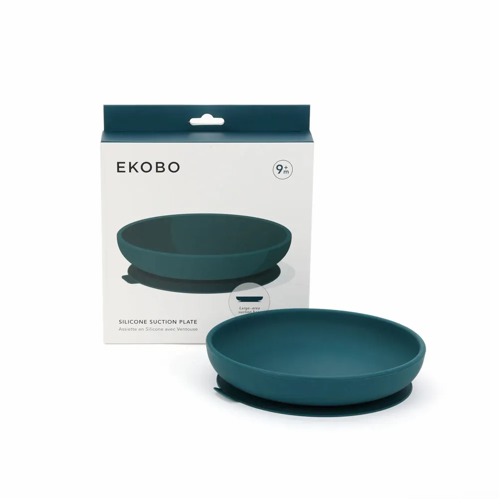 Children's mealtime - Silicone Suction Plate - Blue Abyss - EKOBO