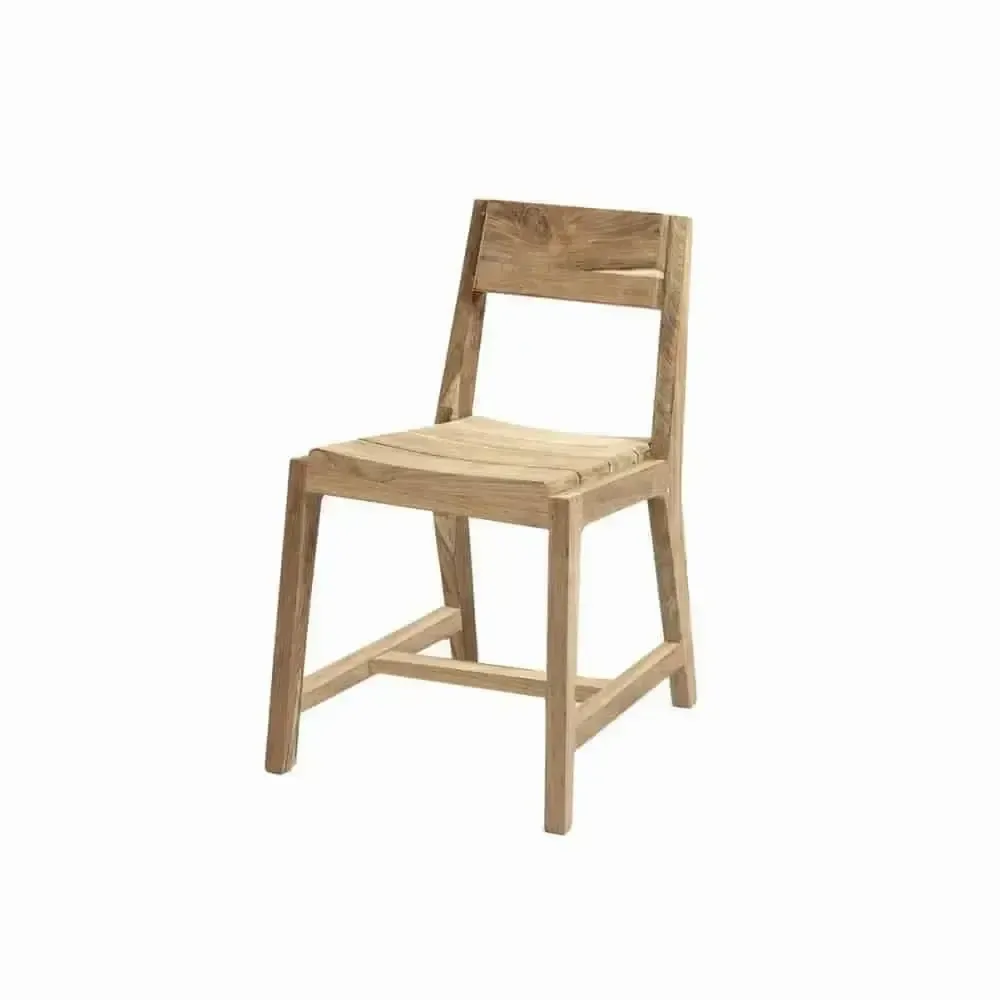 Chaises - Chaise de salle à manger Jules en teck naturel pour extérieur, qualité contractuelle - SEMPRE IN & OUTDOOR LIVING BV