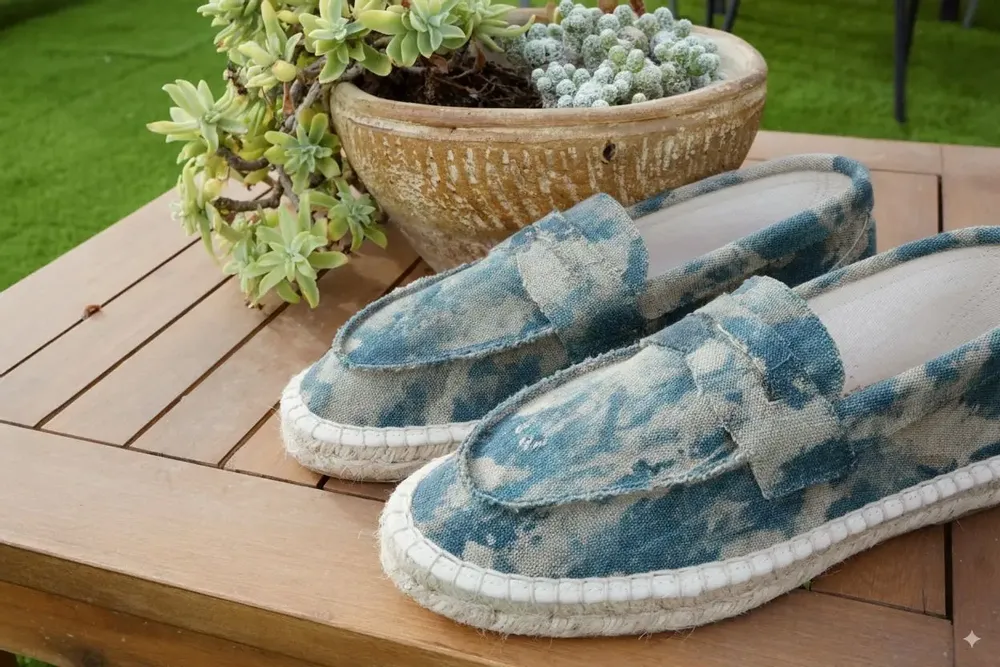 Shoes - Eco-friendly loafers – Hand-dyed Organic Fabric & Artisanal Sole - ATELIER COSTÀ