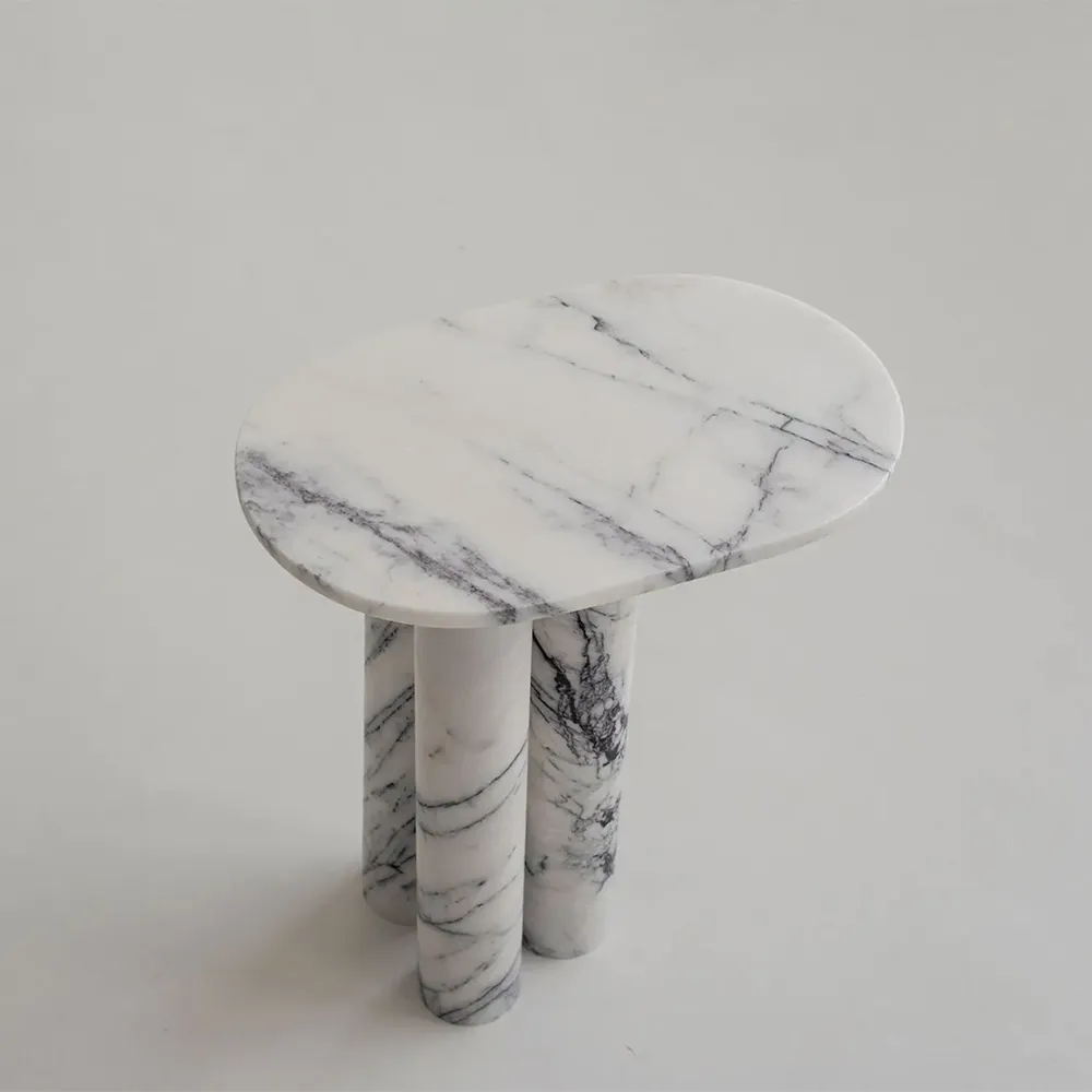 Tables basses - Trio № III - LILAC MARBLE SIDE TABLE - KIWANO CONCEPT