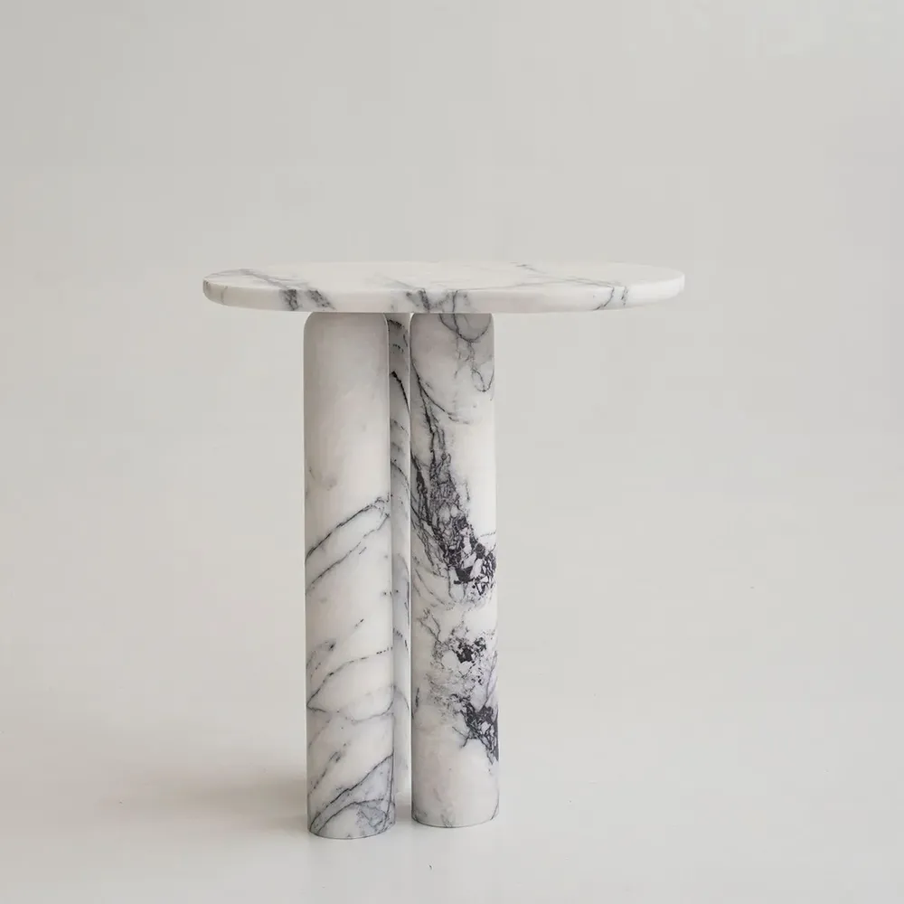 Tables basses - Trio № III - LILAC MARBLE SIDE TABLE - KIWANO CONCEPT