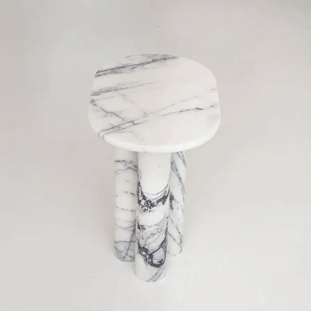 Tables basses - Trio № III - LILAC MARBLE SIDE TABLE - KIWANO CONCEPT