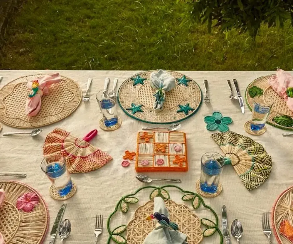 Platter and bowls - Tic Tac Toe - CORO CORA