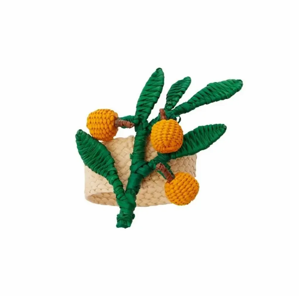 Linge de table textile - Anneau de serviette Orange Branch - CORO CORA