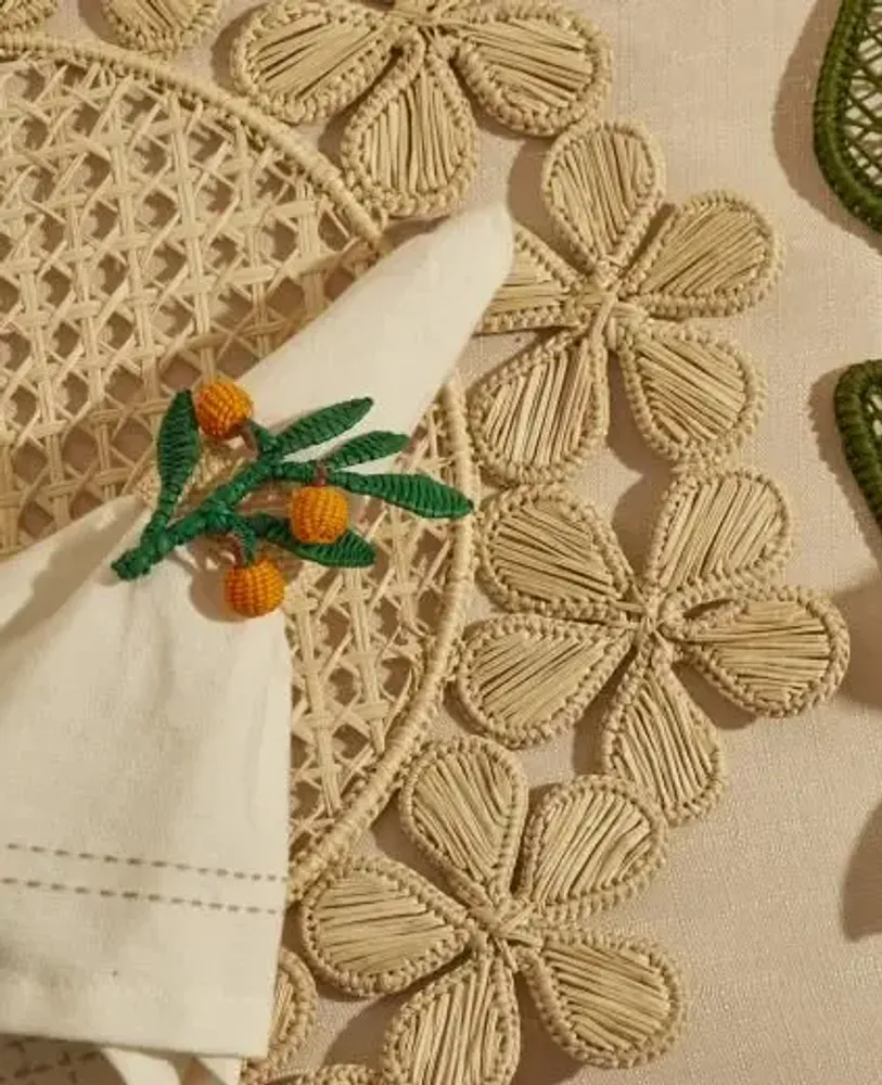 Linge de table textile - Anneau de serviette Orange Branch - CORO CORA