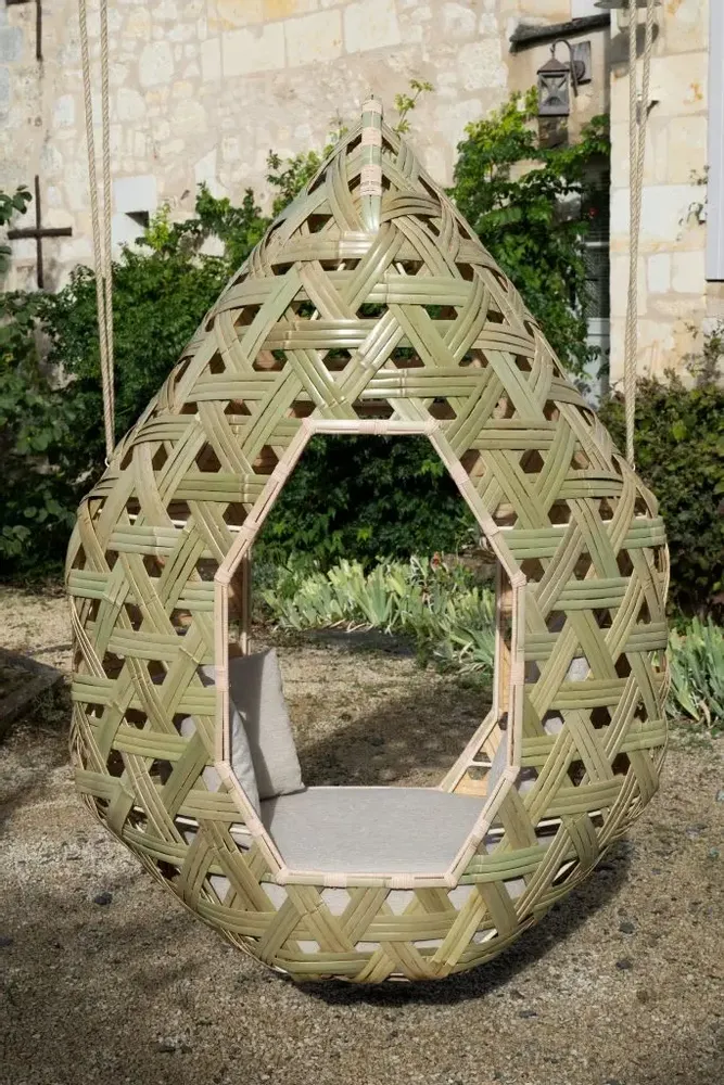 Armchairs - Hanging chair " Diamond " - ATELIER BRINS DE MALICE - VANNERIE D'ART