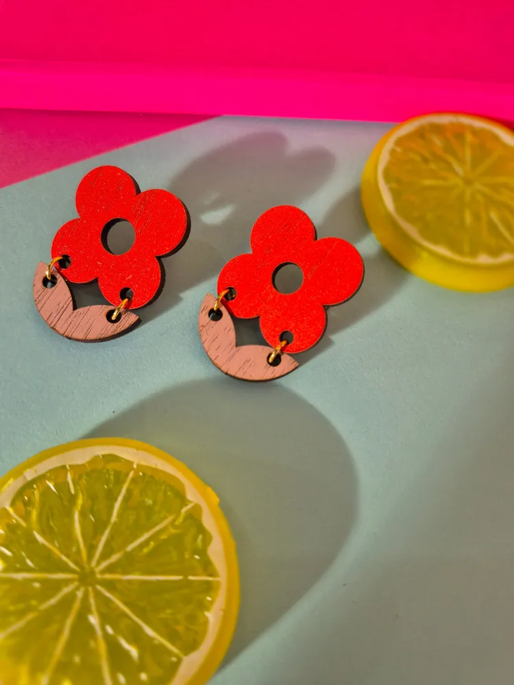 Jewelry - MICHELLE earrings A cat with a flea - UN CHAT QU'A SA PUCE