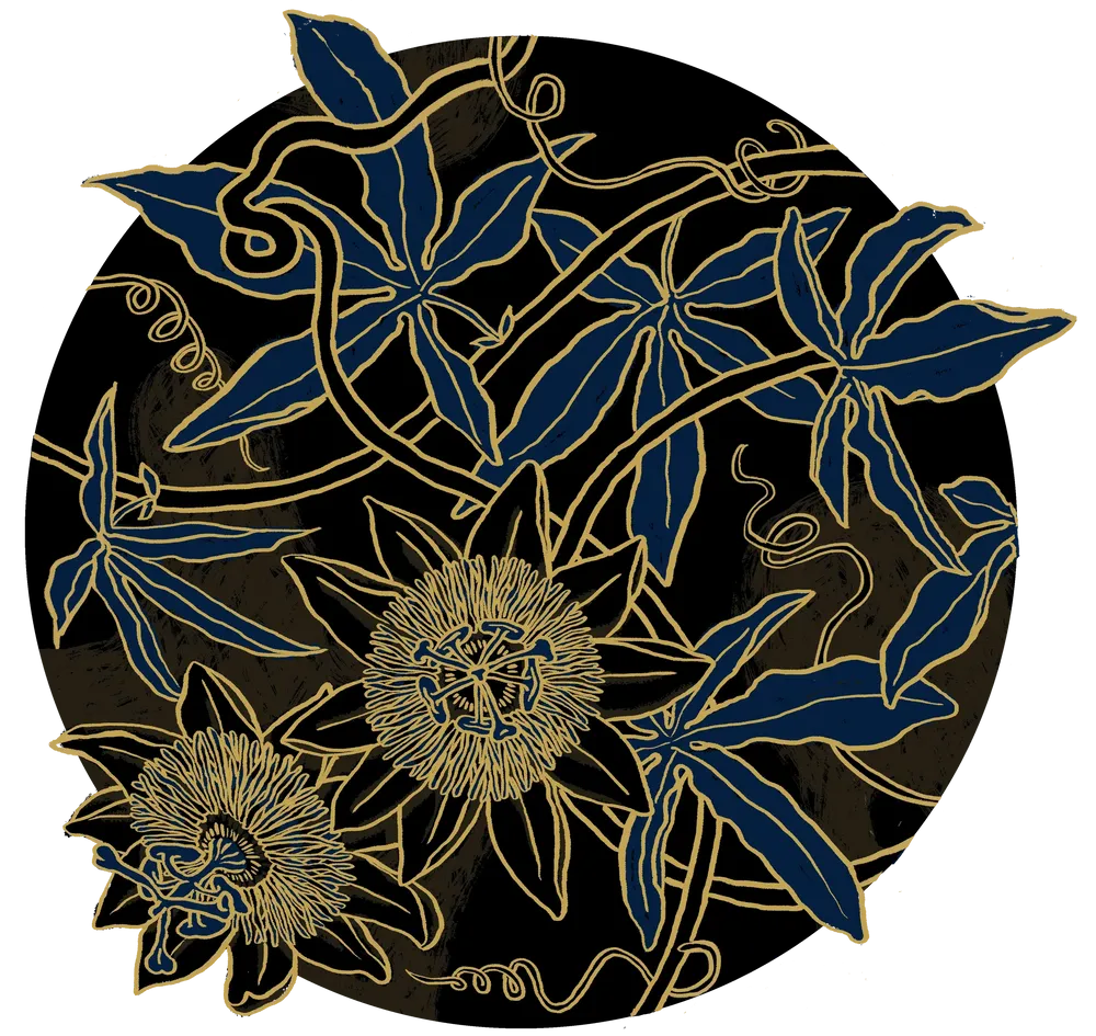 Bespoke carpets - carpet\" passiflora\ " - BAPTISTE VANDAELE – DESIGN GRAPHIQUE