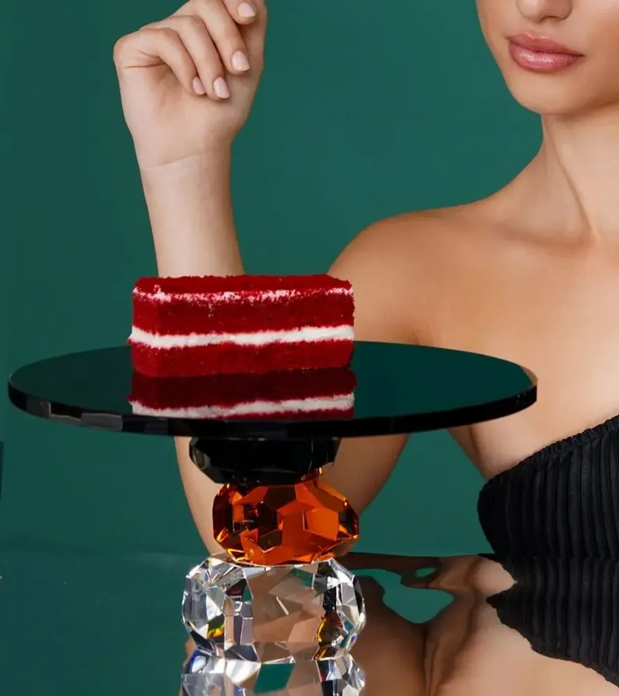 Crystal ware - Ambrosia Handmade Crystal Cake & Serving Stand - ARCAICO