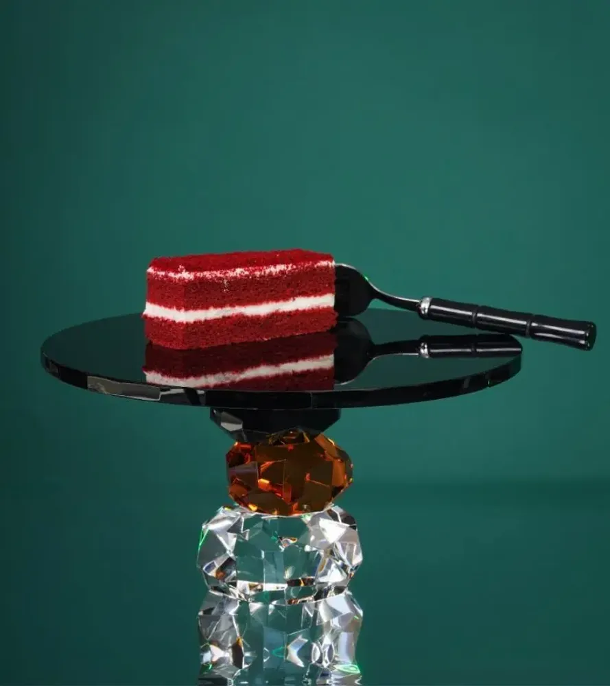 Crystal ware - Ambrosia Handmade Crystal Cake & Serving Stand - ARCAICO