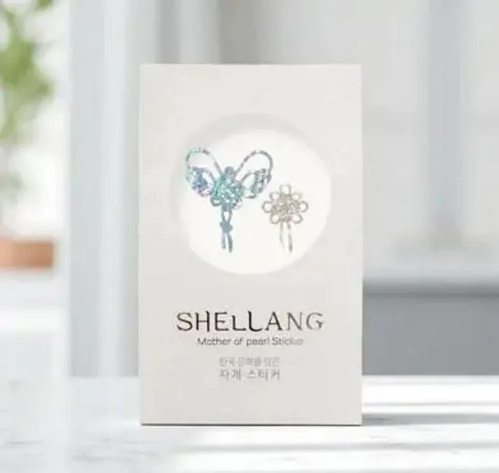 Gifts - [SHELLANG] Mother-of-pearl Sticker (Butterfly/Chrysanthemum) - KCDF