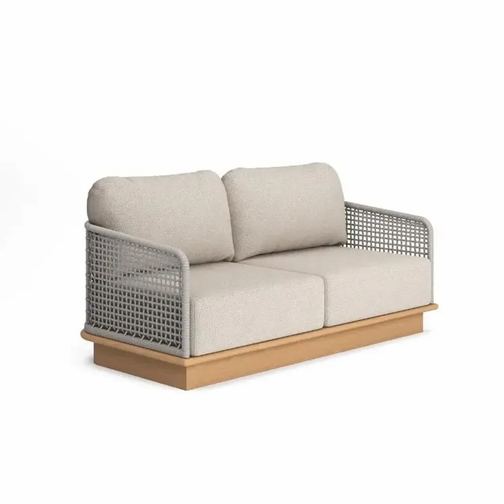 Lawn sofas   - Acri teak Sofa 2seat - JATI KEBON