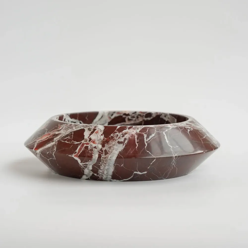 Platter and bowls - ROSSO LEVANTO MARBLE ECLIPSE - KIWANO CONCEPT