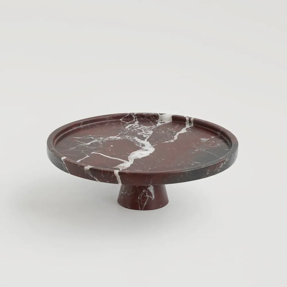 Platter and bowls - ROSSO LEVANTO CAKE STAND - KIWANO CONCEPT