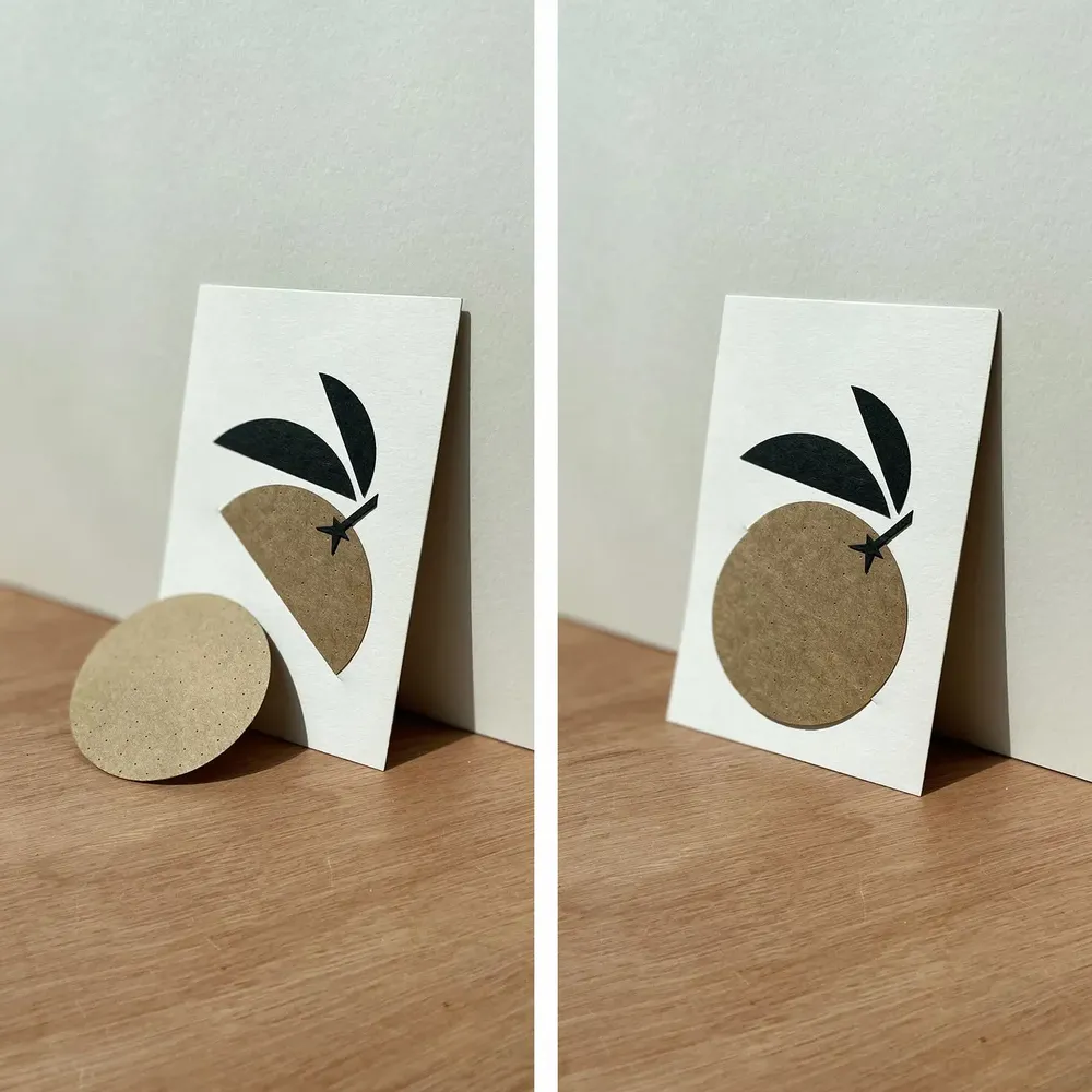 Other wall decoration - ORANGE object card to touch OISO® - OISO