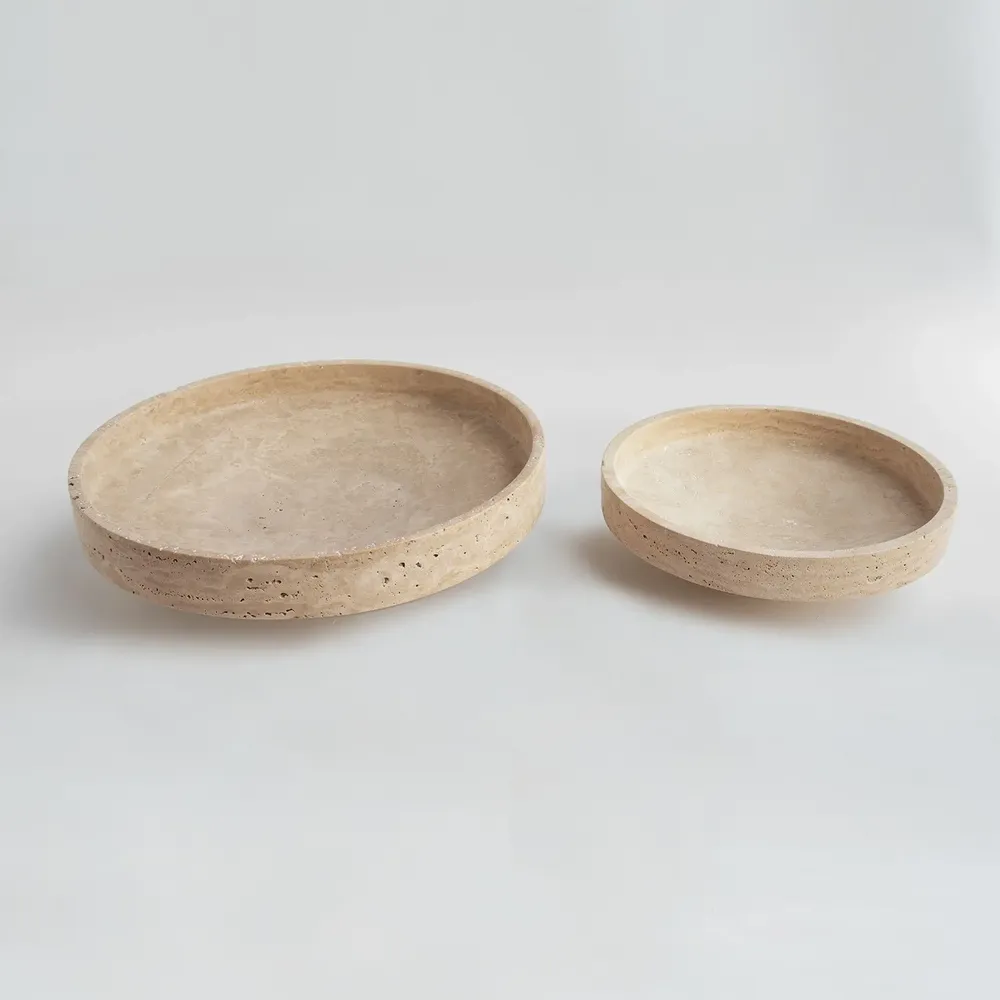 Decorative objects - TRAVERTINE NARROW BOWL XL - KIWANO CONCEPT