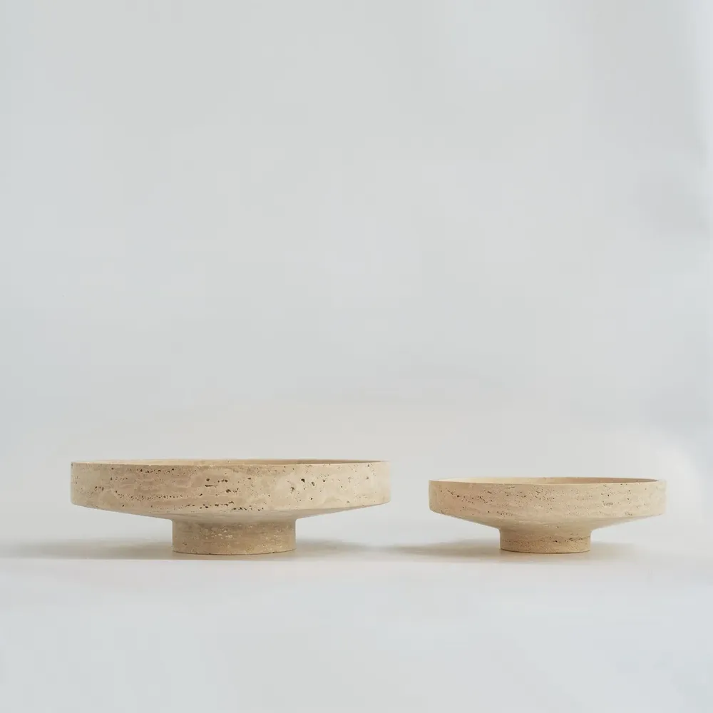 Decorative objects - TRAVERTINE NARROW BOWL XL - KIWANO CONCEPT