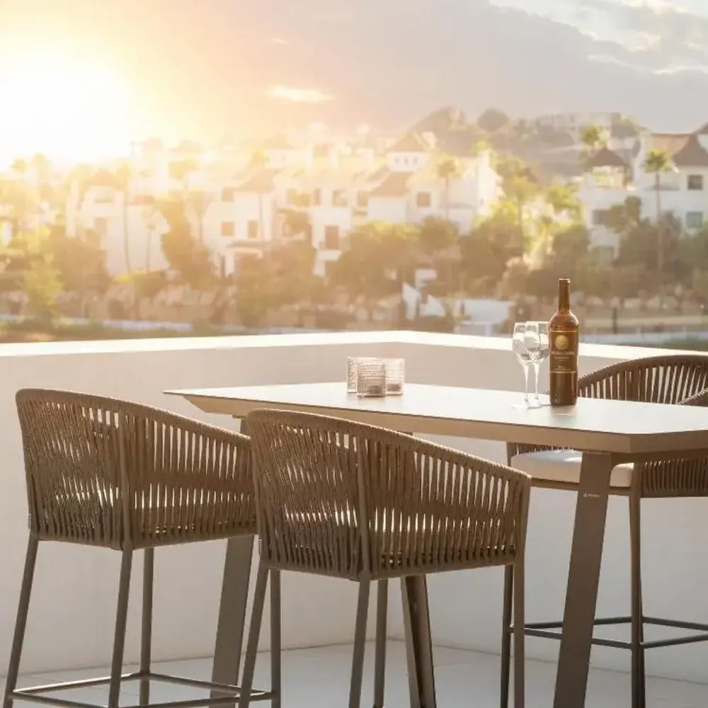 Chaises de jardin - Fortuna rope Bar chair - JATI KEBON