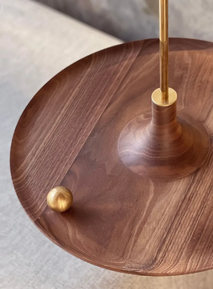 Other tables - Spinning top TOUPY - Walnut - MADEMOISELLE JO