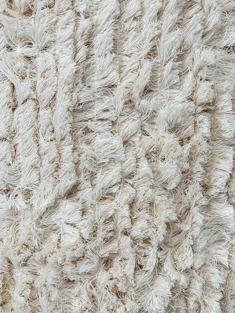 Floor lamps - Sea Star Floor Lamp – Sculptural Biocomposite Base with Cotton Fringe - PLETOSTUDIO