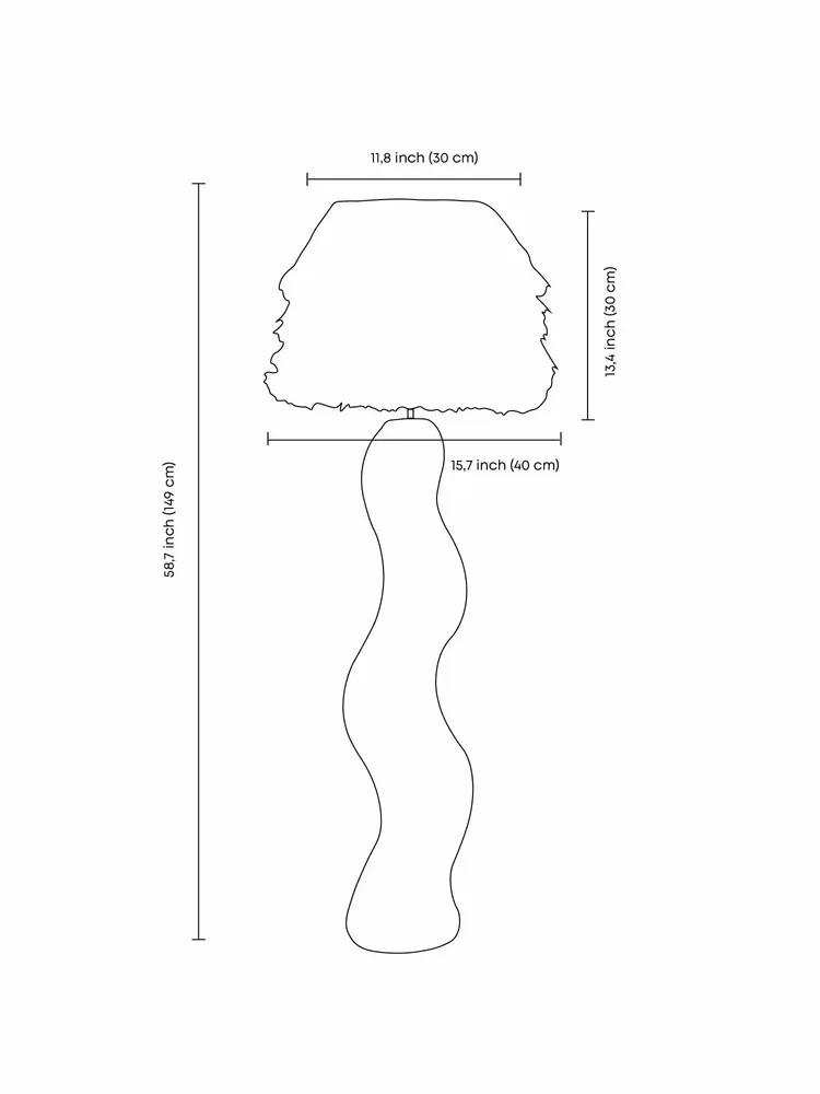Floor lamps - Shadow Wool Sculptural Floor Lamp – Japandi & Wabi-Sabi Design - PLETOSTUDIO