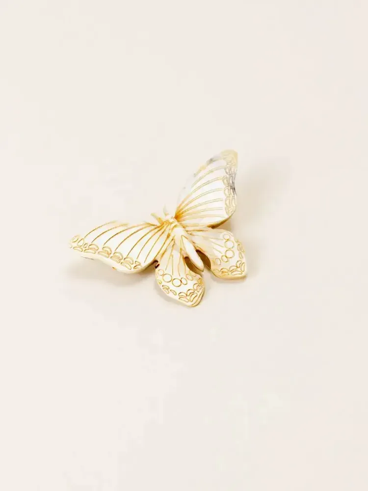 Brooches - Butterfly brooch in blond horn - L INDOCHINEUR X RIVÊT