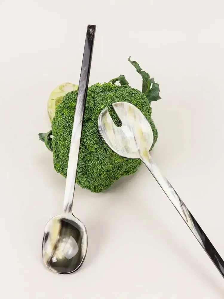 Kitchen utensils - Baguette black and white horn small salad server - L INDOCHINEUR X RIVÊT
