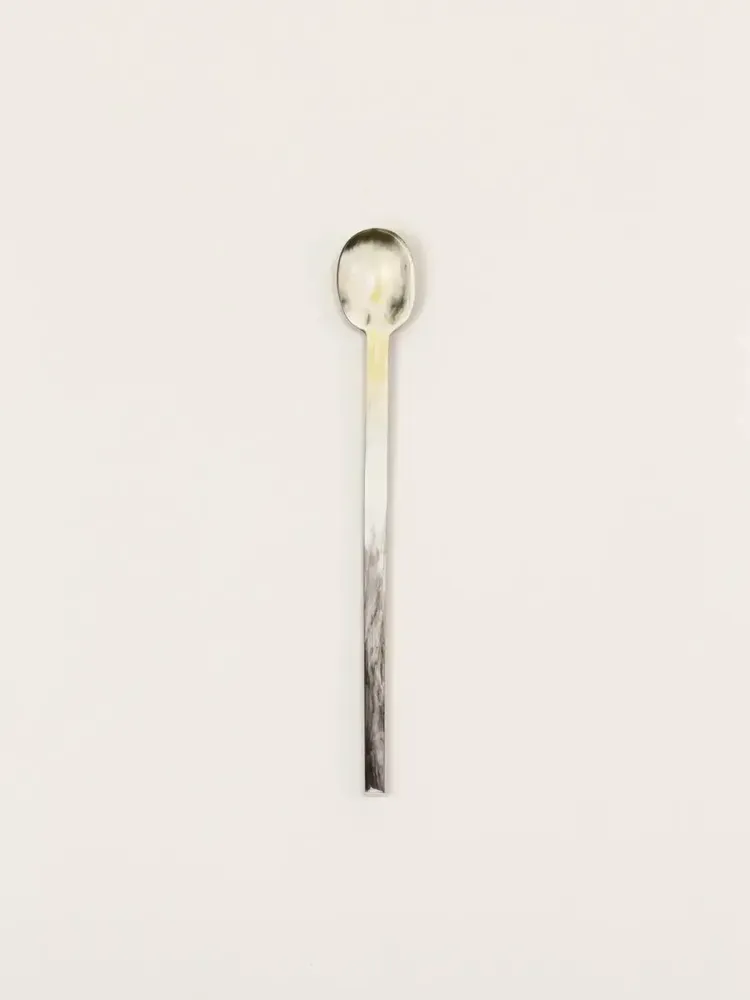 Couverts & ustensiles de cuisine - Cuillère à confiture Baguette en corne noire africaine - L INDOCHINEUR X RIVÊT