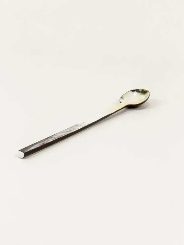 Couverts & ustensiles de cuisine - Cuillère à confiture Baguette en corne noire africaine - L INDOCHINEUR X RIVÊT