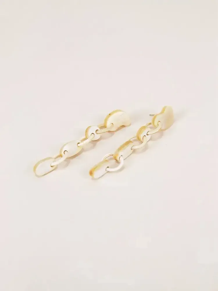 Jewelry - Blond horn Fibre earrings - L INDOCHINEUR X RIVÊT