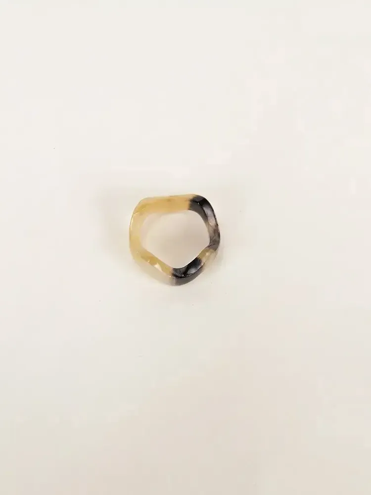 Bijoux - Bague Levure en corne blonde en taille S - L INDOCHINEUR X RIVÊT