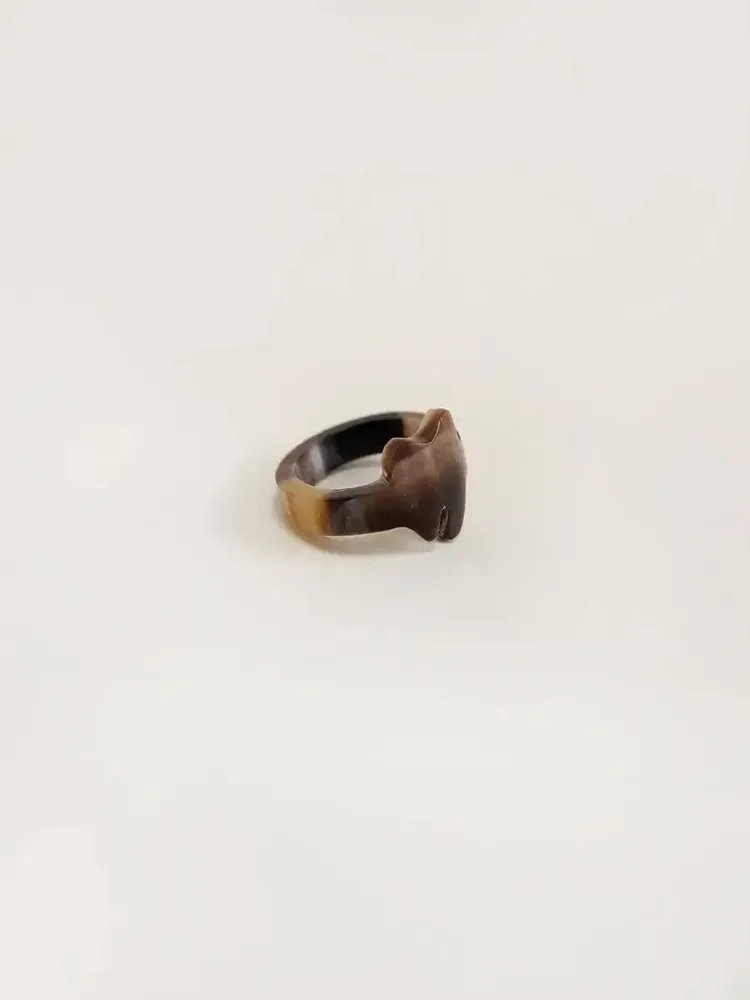 Jewelry - Ring Suc in blond horn in size S - L INDOCHINEUR X RIVÊT