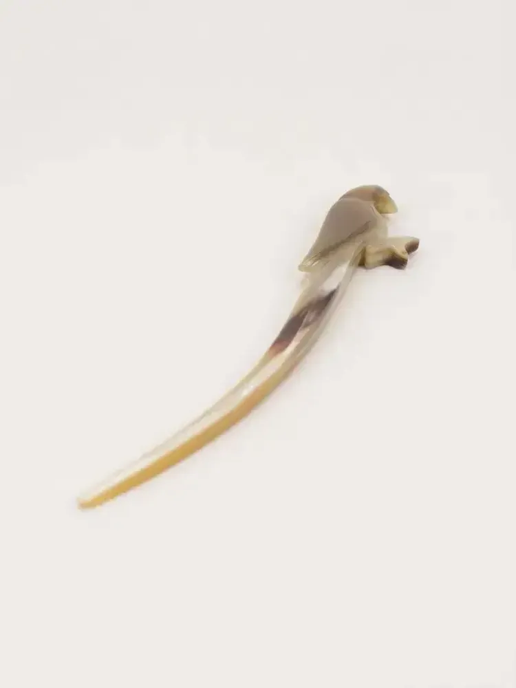 Barrettes - Pique à cheveux faucon en corne noire unie - L INDOCHINEUR X RIVÊT