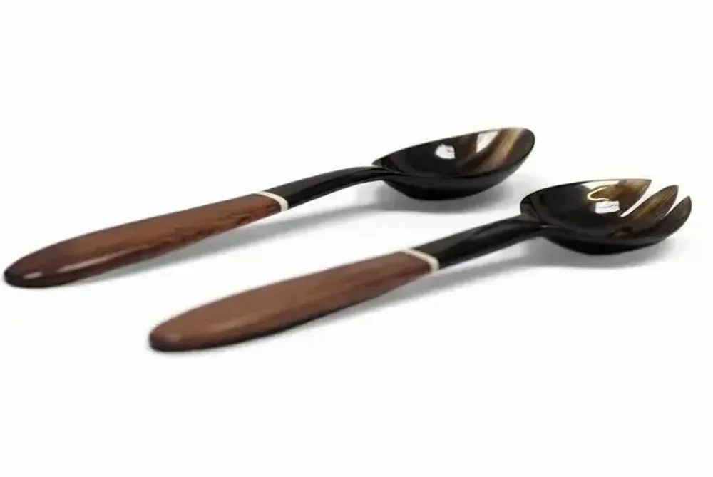 Couverts & ustensiles de cuisine - Grands couverts en corne manche bois de rose - L INDOCHINEUR X RIVÊT